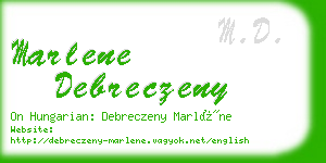 marlene debreczeny business card
